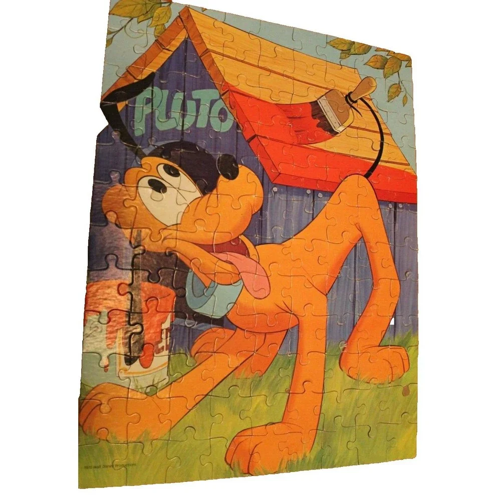 Vintage Whitman Walt Disney's Pluto Puzzle 100 Large Pieces 4649 Complete